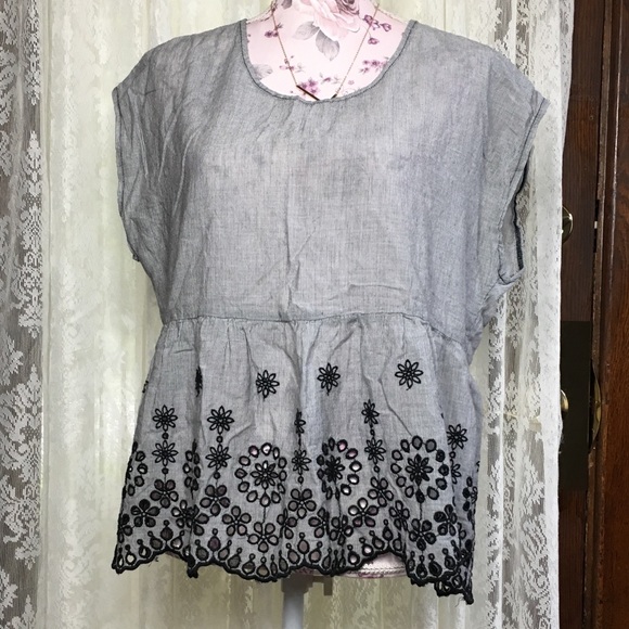 Sonoma Tops - SOLD Embroidered Sonoma peplum blouse size Petite